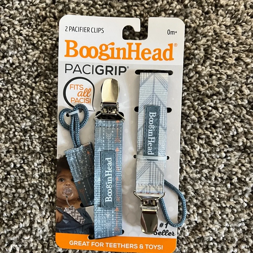 🌱🦢4 FOR $15!🦢🌱 BooginHead 2pk PaciGrip Pacifier Clip Holder